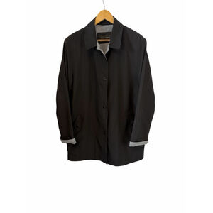 Fen Nelli Black Jacket Womens 13/14 Lightweight Coat Button Front Lined Classic